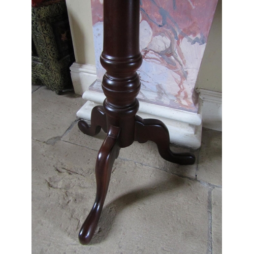 647 - Antique Mahogany Stand or Side Table Approximately 12 Inches Diameter x 32 Inches High