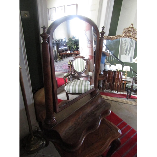 649 - William IV Dressing Table Mirror Figured Mahogany Generous Form Approximately 24 Inches Wide x 29 In... 