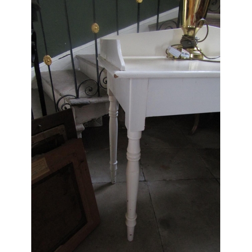 650 - Victorian Painted Pine Washstand with Single Drawer above Turned Supports