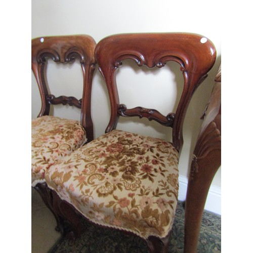 652 - Pair of William IV Mahogany Side Chairs Cabriole Supports Good Construction