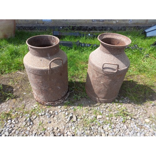 957 - Two Old Milk Churns