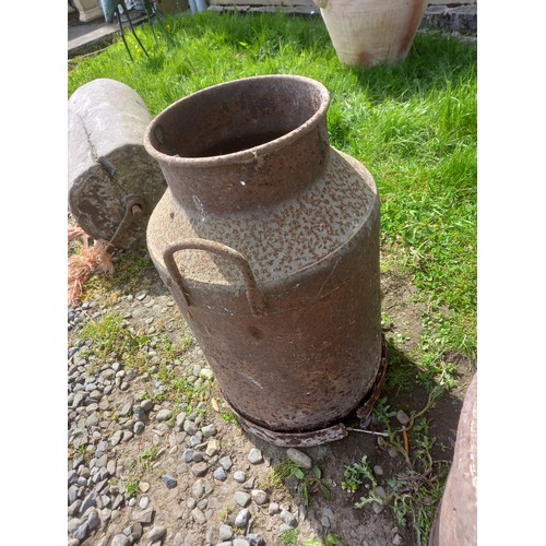 957 - Two Old Milk Churns