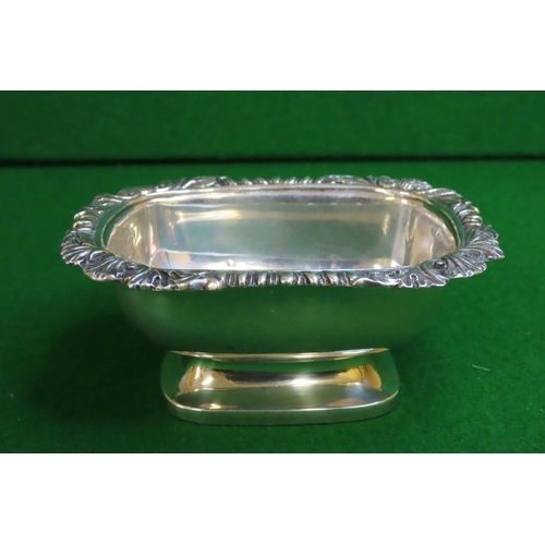 Table Salt Pedestal Form Acanthus Leaf Rim Decoration Hallmarked Charles Stuart Harris London 1899 Weight 100 Grams 10cm High x 7cm Wide