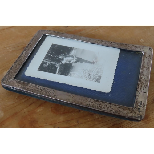 104 - Two Silver Mounted Photograph Frames Antique Rectangular and Circular Examples