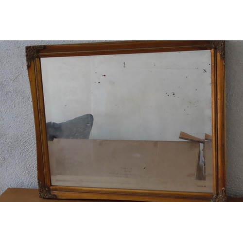 115 - Gilt Framed Rectangular Form Wall Mirror Approximately 18 Inches High x 22 Inches Wide