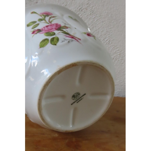 118 - Hutschen Reuther Fine Porcelain Floral Motif Decorated Planter Approximately 10 Inches High Good Ori... 