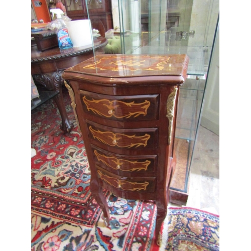 1183 - Four Drawer Kingswood Side Locker Marquetry Decoration with Ormolu Mounts above Cabriole Supports Ap... 