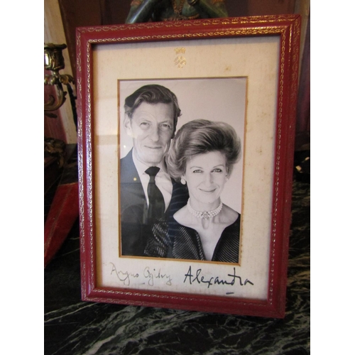 1185 - Black and White Photographic Portrait Princess Alexandra and Angus Oglivy Approximately 6 Inches Hig... 