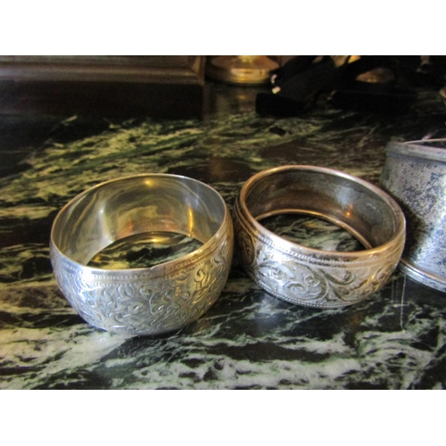 1186 - Antique Silver Napkin Rings