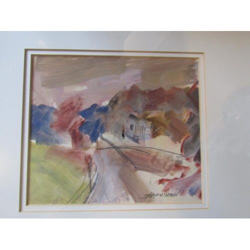 1196 - Basil Blackshaw Entrance to Parkland Oil on Paper Approximately 8 Inches High x  8 Inches Wide Signe... 