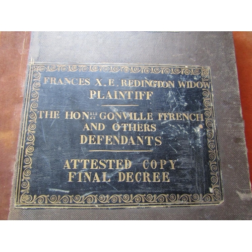 1201 - Final Decree Relating to the Case of Frances XE Redington Versus the Hon. Gonville Ffrench and Other... 