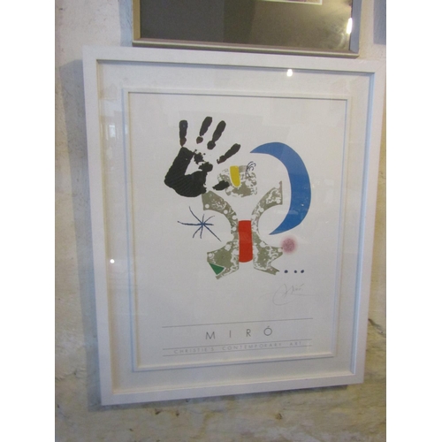 1207 - Joan Miro Original Silk Screen Christies Advertisement Approximately 26 Inches High x 20 Inches Wide