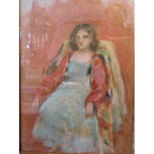 1211 - Stella Steyn Irish School Self Portrait Oil on Board Approximately 22 Inches High x 16 Inches Wide