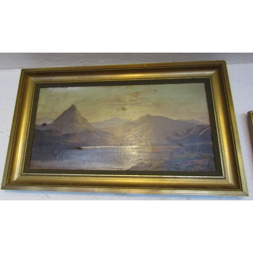 1218 - Irish School Edwardian Lakes of Killarney Possibly Alexander Williams Oil on Canvas Approximately 16... 