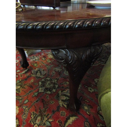 1255 - Victorian Mahogany Chippendale Dining Room Table with Two Extra Leafs Extends to Approximately 10ft ... 