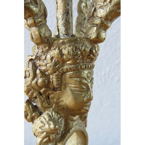 132 - Tibetan Temple Bell with Figural Decoration Attractively Incised Approximately 8 Inches High