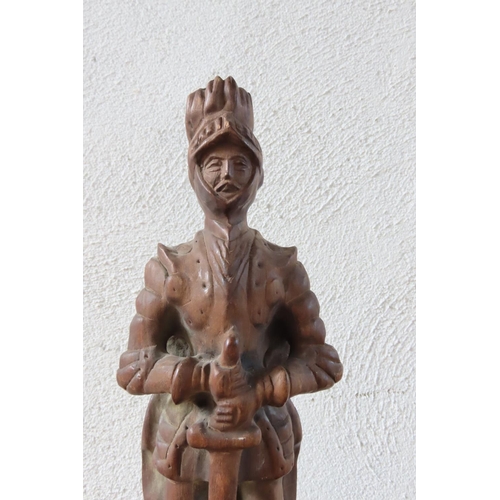 139 - Carved Wooden Figure of Military Gentleman in Armour Approximately 9 Inches High