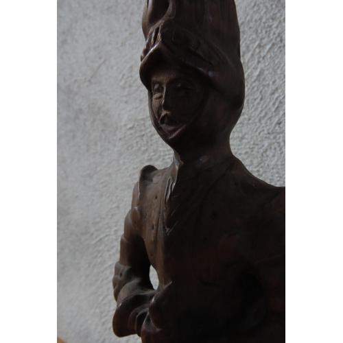 139 - Carved Wooden Figure of Military Gentleman in Armour Approximately 9 Inches High