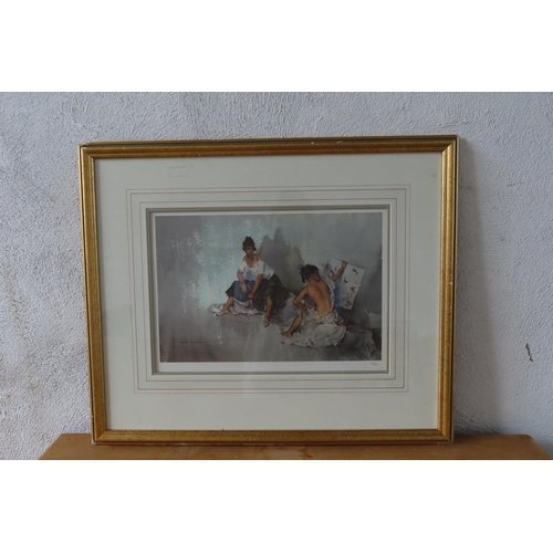 142 - William Russell Flint Fine Art Lithograph Signed Plate 340 of 750 Frame Size Approximately 26 Inches... 