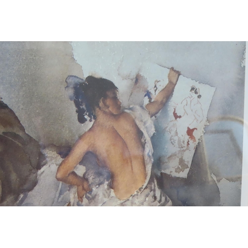 142 - William Russell Flint Fine Art Lithograph Signed Plate 340 of 750 Frame Size Approximately 26 Inches... 