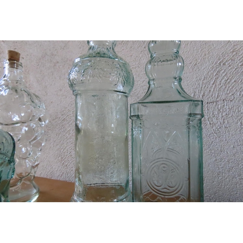 150 - Five Various Old Vintage Bottles Tallest Approximately 10 Inches High