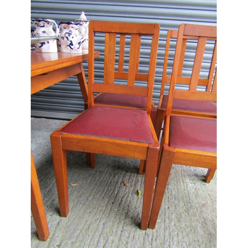 16 - Set of Four Matching Chairs with Leather Drop In Seats