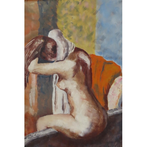 162 - After the Bath' Oil on Board by George Archer after Degas Approximately 20 Inches High x 16 Inches W... 