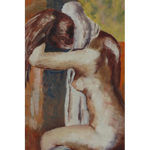 162 - After the Bath' Oil on Board by George Archer after Degas Approximately 20 Inches High x 16 Inches W... 