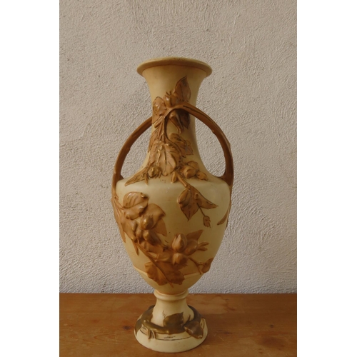 168 - Royal Ducks Vase Shaped Form Gilded Decoration Approximately 14 Inches High