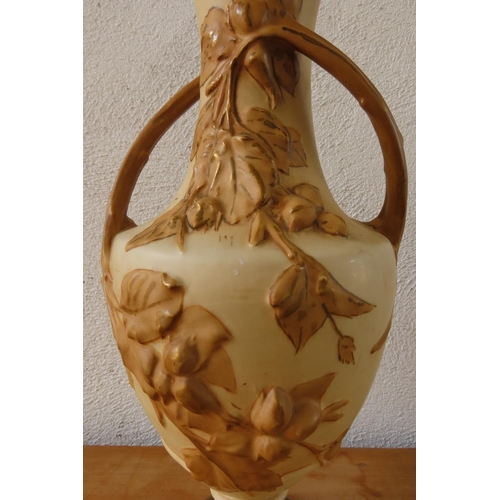 168 - Royal Ducks Vase Shaped Form Gilded Decoration Approximately 14 Inches High