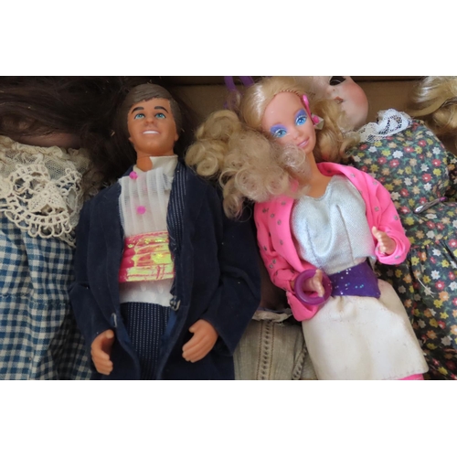 172 - Collection of Various Vintage Dolls including Barbie and Ken Figures