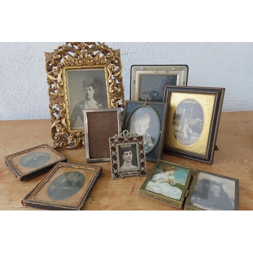 179 - Collection of Various Photograph Frames Quantity As Photographed Carved Giltwood Example