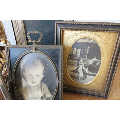 179 - Collection of Various Photograph Frames Quantity As Photographed Carved Giltwood Example