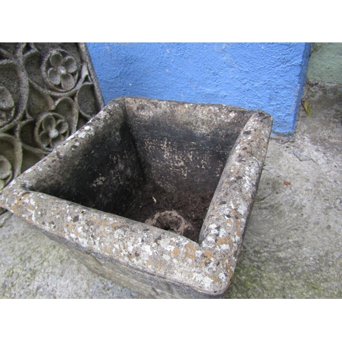 2 - Square Form Planter Approximately 13 Inches Square