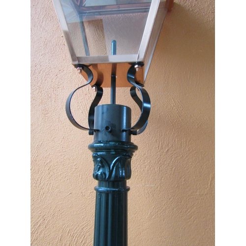 21 - Tall Avenue Lantern with Copper Hood Approximately 8ft High