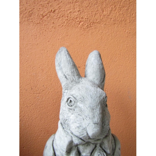 22 - Pair of Composite Stone Rabbits Each Approximately 15 Inches High