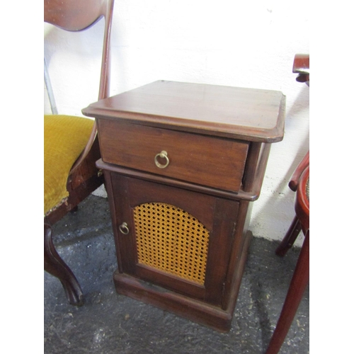 73 - Mahogany Single Drawer Side Locker Approximately 22 Inches High x 12 Inches Wide