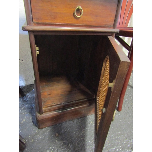 73 - Mahogany Single Drawer Side Locker Approximately 22 Inches High x 12 Inches Wide