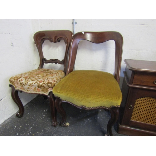 74 - Two Early Victorian Mahogany Side Chairs Cabriole Supports