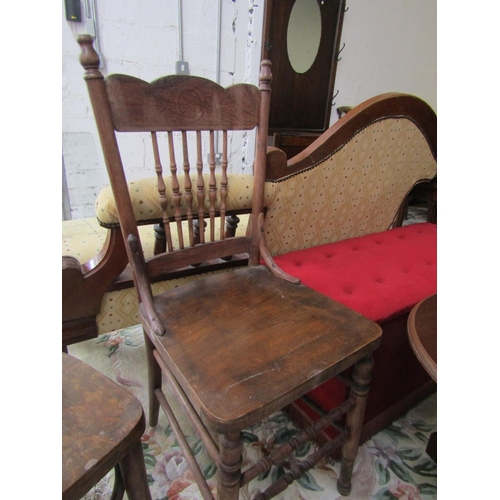 76 - Three Chairs Two Bentwood Examples and Vintage Leather Upholstered Armchair