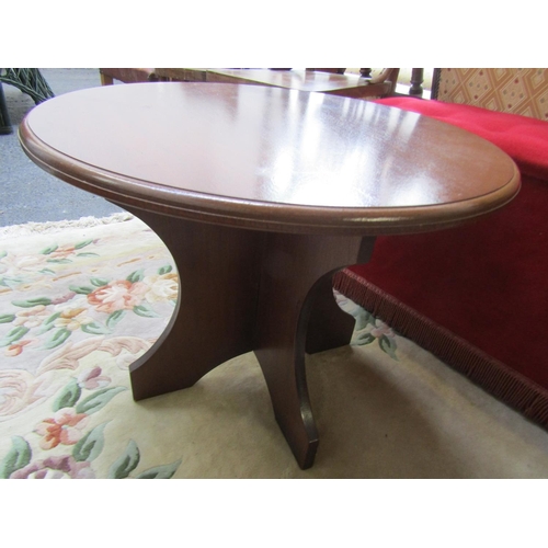 77 - Mahogany Circular Form Occasional or End Table Approximately 20 Inches Diameter