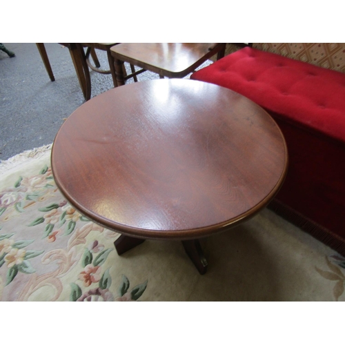 77 - Mahogany Circular Form Occasional or End Table Approximately 20 Inches Diameter