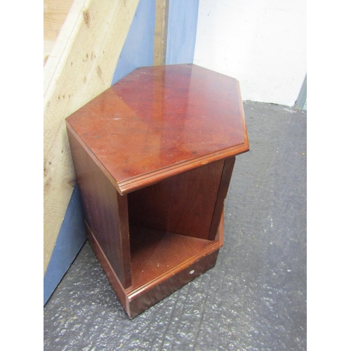 81 - Walnut Shaped Top Low Chest or Television Rest Approximately 3ft 6 Inches Wide