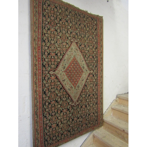 82 - Antique Persian Rug Framed to Stretcher Approximately 6ft High x 4ft Wide