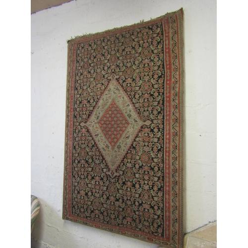 82 - Antique Persian Rug Framed to Stretcher Approximately 6ft High x 4ft Wide