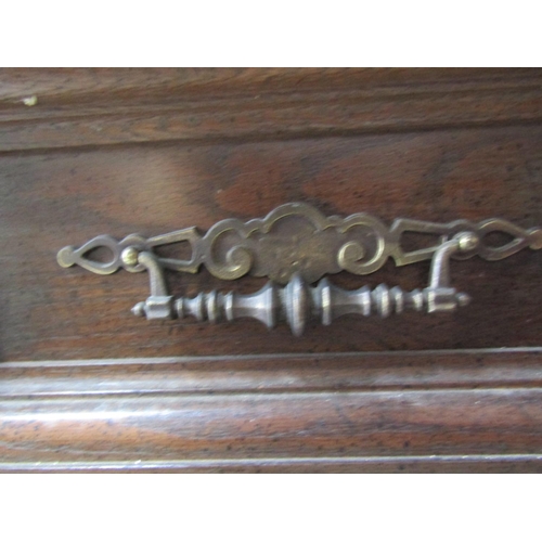 93 - Walnut Panelled Two Door Linen or Entertainment Press Attractively Detailed Approximately 3ft 6 Inch... 