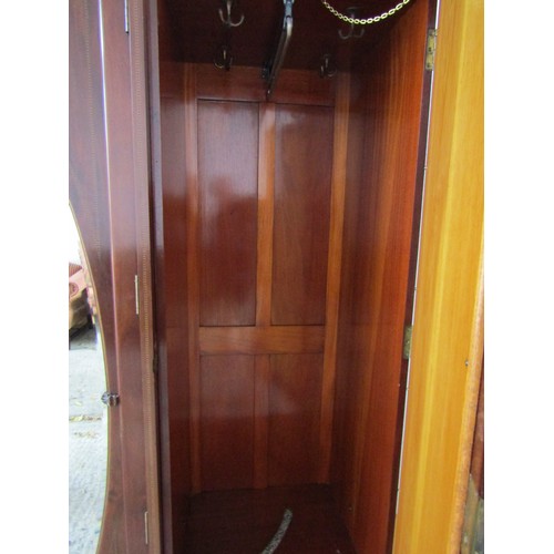 1258 - Victorian Figured Mahogany Wardrobe with Satinwood Crossbanding and Inlaid Decoration Approximately ... 