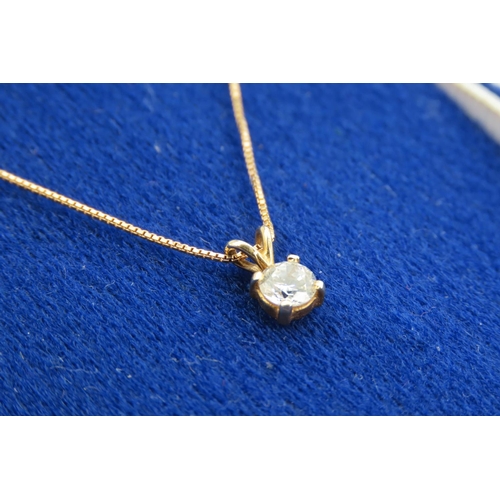 111 - Gemset Ladies Pendant Necklace Mounted on 9 Carat Yellow Gold Chain 46cm Long