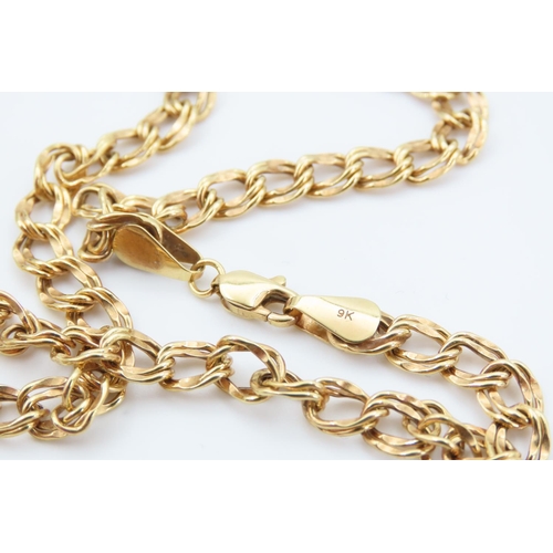 126 - Double Circular Link Chain 9 Carat Yellow Gold with Lobster Clasp 44cm Long