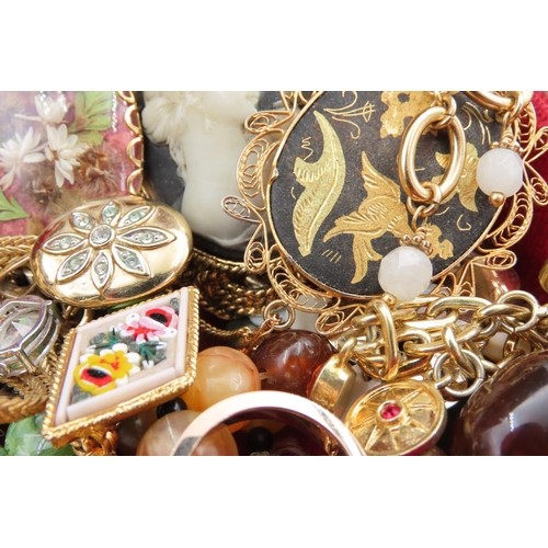 139 - Collection of Various Vintage Costume Jewellery including Cameo Brooch etc Quantity As Photographed ... 